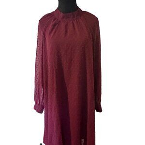 BBX Lephsnt new with tags burgundy lined size Ldress